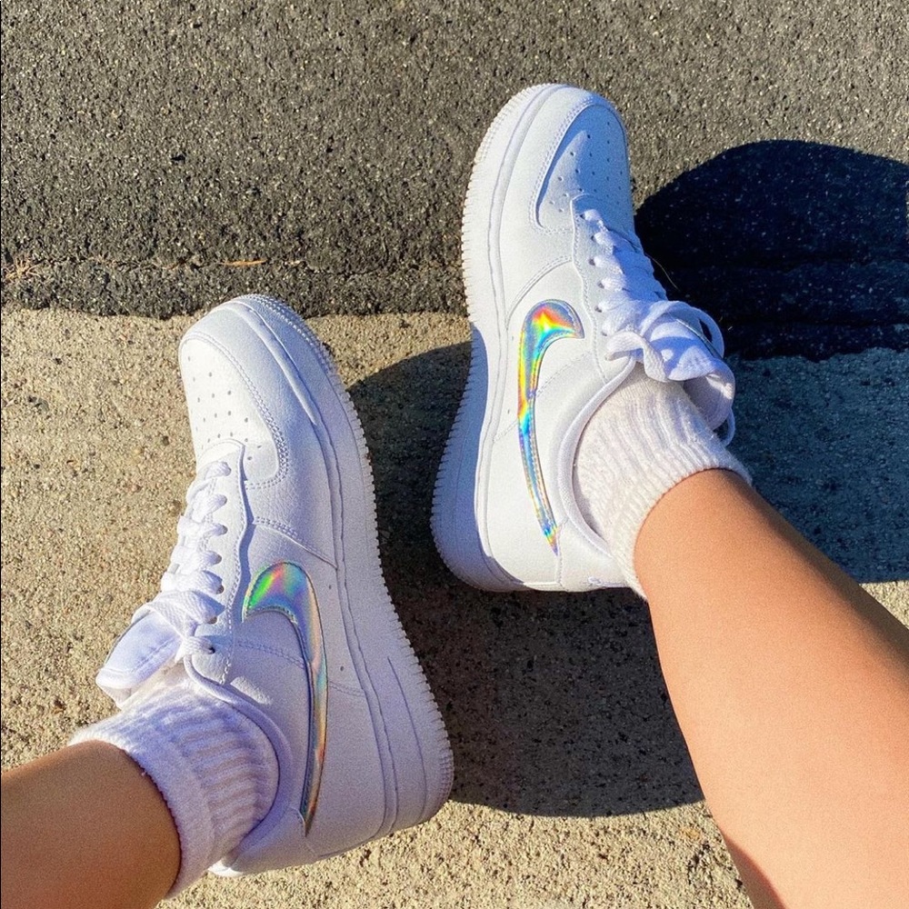 Nike Air Force 1 Shoes Sneakers AF1 Chrome - Picture 10 of 11